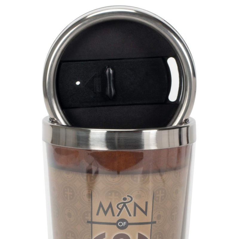 Dicksons Man Of God Arms with Strength 16 Oz. Stainless Steel Insulated Travel Mug with Lid - Image 4